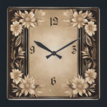 Art Deco Blume Quadratische Wanduhr<br><div class="desc">Großartiges Uhrendesign. Du wirst es wie andere Liebe bekommen. Sie können dieses Design auch für andere Produkte verwenden,  die Sie mögen,  oder Ihren Text anpassen und hinzufügen. Folgen Sie mir für mehr. Vielen Dank. Ich wünsche Ihnen einen schönen Tag.</div>