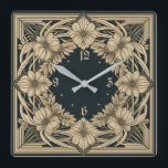 Art Deco Blume Quadratische Wanduhr<br><div class="desc">Großartiges Uhrendesign. Du wirst es wie andere Liebe bekommen. Sie können dieses Design auch für andere Produkte verwenden,  die Sie mögen,  oder Ihren Text anpassen und hinzufügen. Folgen Sie mir für mehr. Vielen Dank. Ich wünsche Ihnen einen schönen Tag.</div>