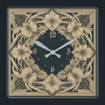 Art Deco Blume Quadratische Wanduhr<br><div class="desc">Großartiges Uhrendesign. Du wirst es wie andere Liebe bekommen. Sie können dieses Design auch für andere Produkte verwenden,  die Sie mögen,  oder Ihren Text anpassen und hinzufügen. Folgen Sie mir für mehr. Vielen Dank. Ich wünsche Ihnen einen schönen Tag.</div>