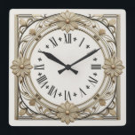 Art Deco Blume Quadratische Wanduhr<br><div class="desc">Großartiges Uhrendesign. Du wirst es wie andere Liebe bekommen. Sie können dieses Design auch für andere Produkte verwenden, die Sie mögen, oder Ihren Text anpassen und hinzufügen. Folgen Sie mir für mehr. Vielen Dank. Ich wünsche Ihnen einen schönen Tag.</div>