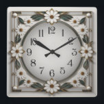 Art-Deco-Blume Quadratische Wanduhr<br><div class="desc">Großartiges Uhrendesign. Du wirst es wie andere Liebe bekommen. Sie können dieses Design auch für andere Produkte verwenden,  die Sie mögen,  oder Ihren Text anpassen und hinzufügen. Folgen Sie mir für mehr. Vielen Dank. Ich wünsche Ihnen einen schönen Tag.</div>