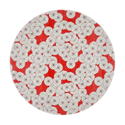 Art-Deco-Blume Schneidebrett (Vorderseite)