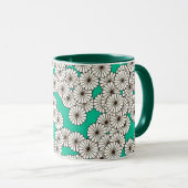 Art-Déco-Blume Tasse (VorderseiteRechts)