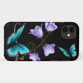 Art Deco Blume und Schmetterling Case-Mate iPhone Hülle (Rückseite (Horizontal))