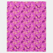 Art-Déco-Blume - Violett-, Korallenfarben Fleecedecke (Vorderseite)