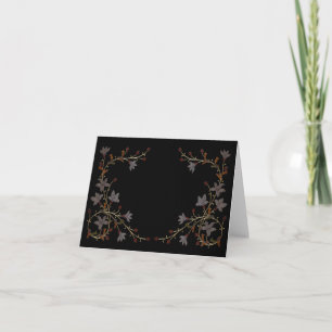 Art Deco Blumen auf Schwarz
