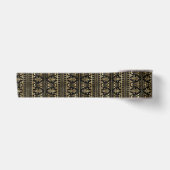 Art Deco Blumen geometrisches Musterdesign Satinband (Vorderseite)