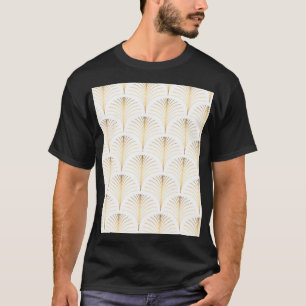 Art Deco Blumen: Goldene Eleganz. T-Shirt