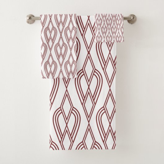 Art Deco Blumenbeete Badhandtuch Set (Insitu)