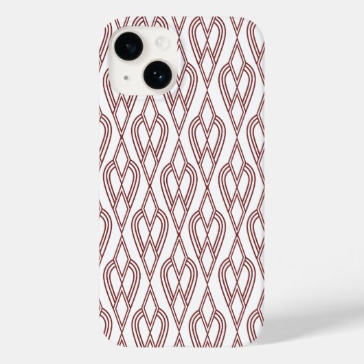 Art Deco Blumenbeete Case-Mate iPhone Hülle (Rückseite)