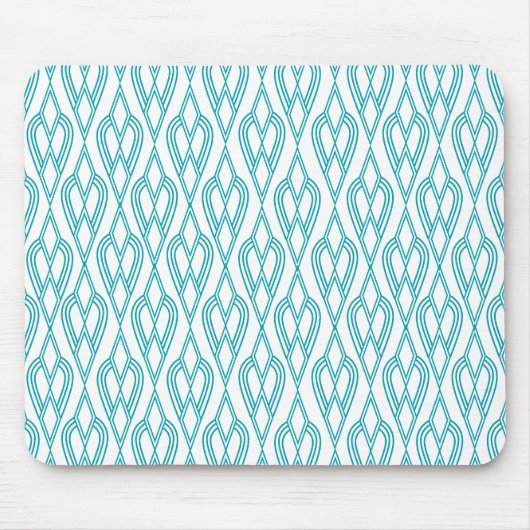 Art Deco Blumenbeete Mousepad (Vorne)