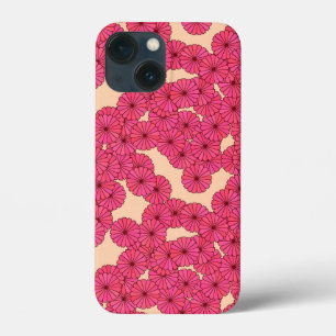 Art Deco Blumenmuster - rosa und pfirsich Case-Mate iPhone Hülle