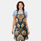 Art Déco Blumenmuster Schürze (Getragen)