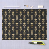 Art Deco Blumensäulen-Musterdesign Seidenpapier (Handwerk)