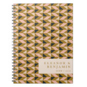 Art Deco Blush Gold Black Wedding Custom Notizblock (Vorderseite)