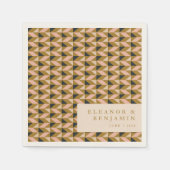 Art Deco Blush Gold Wedding Custom Serviette (Vorderseite)