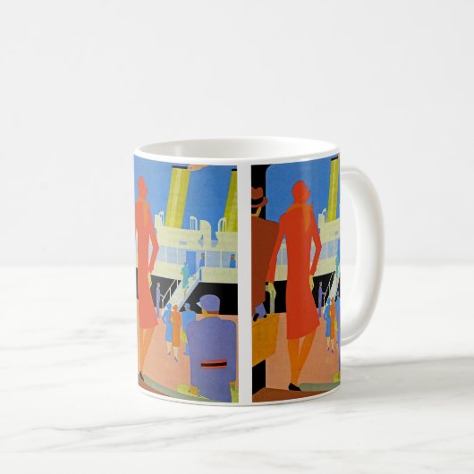 Art Deco Boarding Kaffeetasse (VorderseiteRechts)
