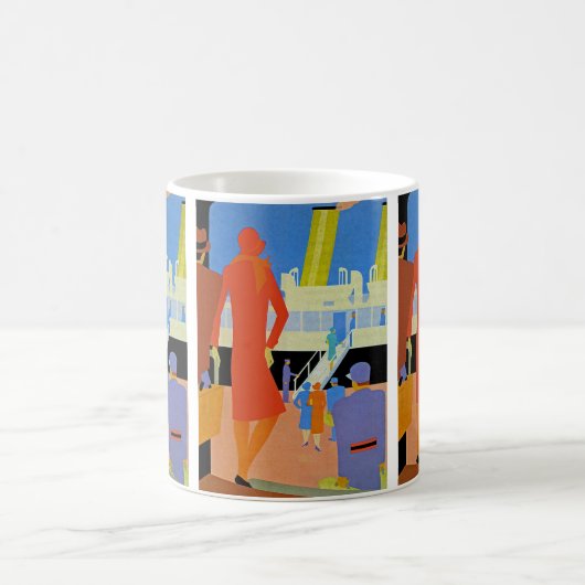 Art Deco Boarding Kaffeetasse (Mittel)