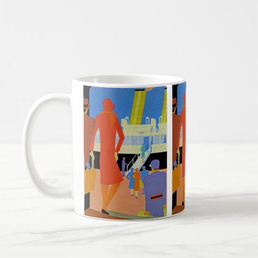 Art Deco Boarding Kaffeetasse (Links)