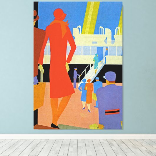 Art Deco Boarding - L Leinwanddruck (Insitu (Holzboden))