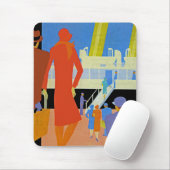 Art Deco Boarding Mousepad (Mit Mouse)