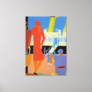 Art Deco Boarding - XL Leinwanddruck