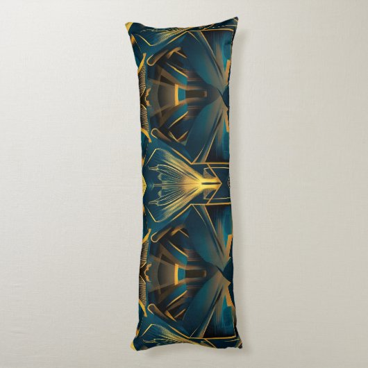 Art Deco Body Pillow Seitenschläferkissen (Rückseite (Vertikal))