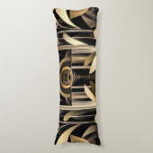 Art Deco Body Pillow Seitenschläferkissen (Vorderseite Vertikal)