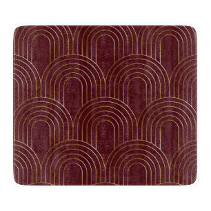 Art Deco Bögen Elegante moderne Vintage-Schale Schneidebrett