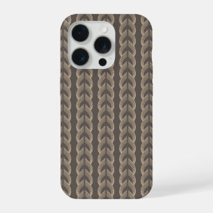 Art Deco Bögen in Champagner auf warmer Holzkohle iPhone 15 Pro Hülle