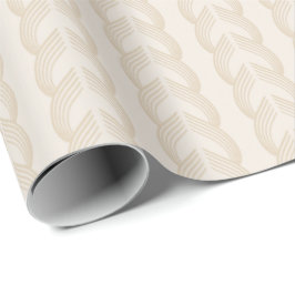 Art Deco-Bogenbänder in Champagner und Elfenbein Geschenkpapier