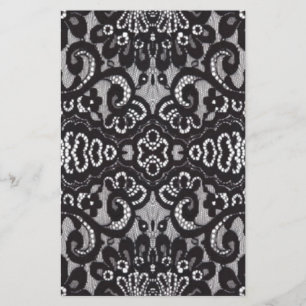 Art Deco Bohemisch Chic florale Gotische schwarze  Briefpapier