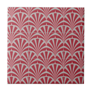 Art Deco bordeauxgrau elegante chic vintage mädche Fliese