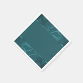 Art Deco Border Aquamarin Serviette (Ecke)