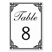 Art Deco Border Doppelseitige Tischnummern (Vorderseite)