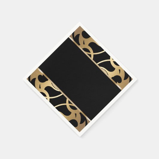 Art Deco Border Gold Serviette (Ecke)