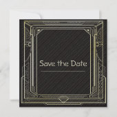 Art Deco Border Save the Date (Vorderseite)