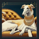 Art Deco Borzoi Akropolis Kunst<br><div class="desc">Ideal für den Art Deco Borzoi Liebhaber!</div>