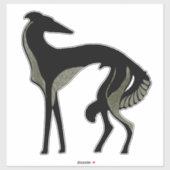 Art Deco Borzoi Die Cut Vinyl Sticker (Blatt)