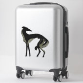 Art Deco Borzoi Die Cut Vinyl Sticker (Koffer)
