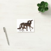 Art Deco Borzoi Duo Bronze Post-it Klebezettel (Büro)