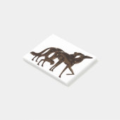 Art Deco Borzoi Duo Bronze Post-it Klebezettel (angewinkelt)