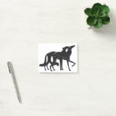 Art Deco Borzoi Duo Schwarz Post-it Klebezettel (Büro)