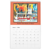 Art Deco Boston Swan Boats Kalender (Mär 2026)