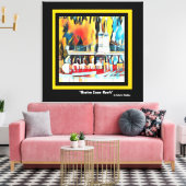 Art Deco Boston Swan Boats Leinwanddruck (Insitu (Wohnzimmer))