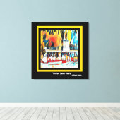 Art Deco Boston Swan Boats Leinwanddruck (Insitu (Holzboden))