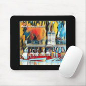 Art Deco Boston Swan Boats Mousepad (Mit Mouse)