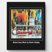 Art Deco Boston Swan Boats Plaque Fotoplatte (Vorderseite)