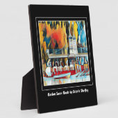 Art Deco Boston Swan Boats Plaque Fotoplatte (Seite)