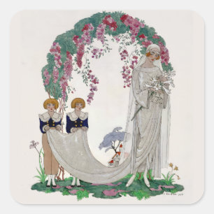 Art Deco Braut Aufkleber
